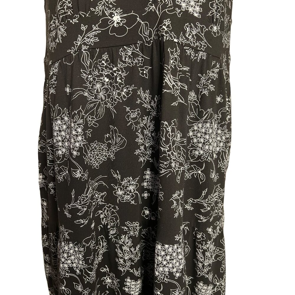 Women Within Maxi Medium Dress Baggy Oversizes Pockets Cotton Y2K - Picture 6 of 11